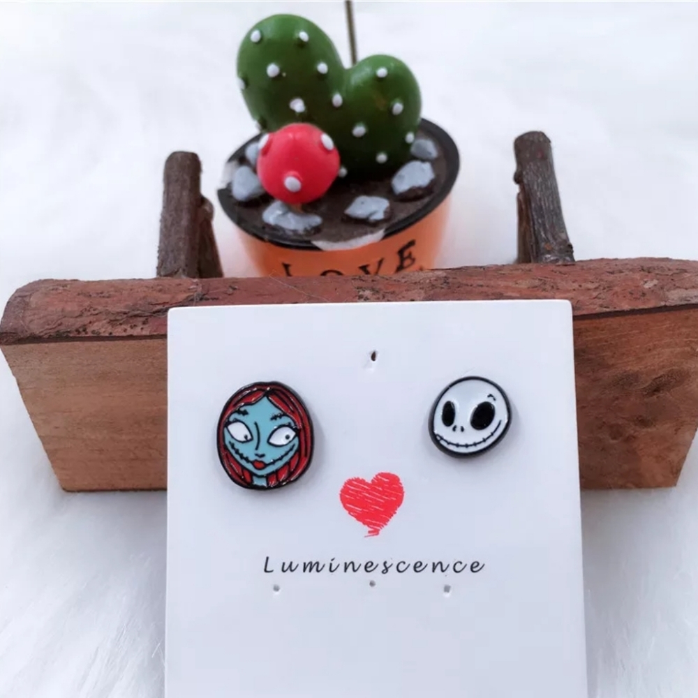 2/$15 NIGHTMARE BEFORE CHRISTMAS ENAMEL EARRINGS